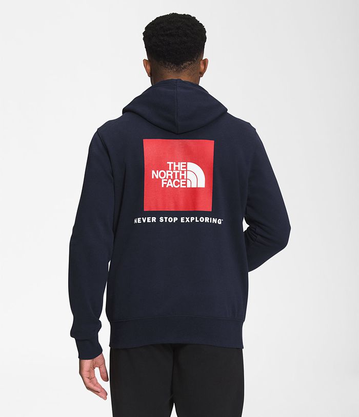 The North Face Hoodie Heren Box Nse Pullover FKZW24659 - Donkerblauw